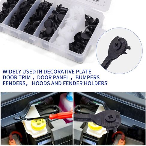 240 PCS Clips Clips Car Clips مسامير بلاستيكية من 12 أحجامًا شعبية و 5 أدوات التثبيت المزيلات الثابت in Saudi Arabia
