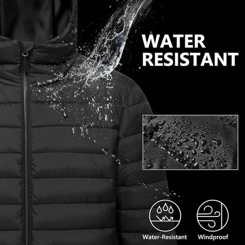 سترة منتفخة من الرجال المنتفخين بالقلق المغطى بالرجال مقاومة للماء المعاطف الشتوية الدافئة المعزولة in Kuwait