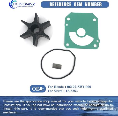 06192-ZW1-000 Outboard Water Pump Impeller Repair Kit For Honda 75 90 115 130 HP 4-Stroke Sierra 18-3283 75HP 90HP 115HP 130HP BF75 BF90 BF115 BF130 in Saudi Arabia