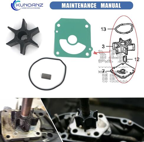 06192-ZW1-000 Outboard Water Pump Impeller Repair Kit For Honda 75 90 115 130 HP 4-Stroke Sierra 18-3283 75HP 90HP 115HP 130HP BF75 BF90 BF115 BF130 in Saudi Arabia