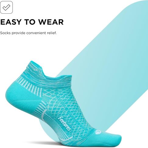 Feetures Plantar Fasciitis Relief Sock Light Cushion No Show Tab - Targeted Compression Sock for Women & Men in Saudi Arabia