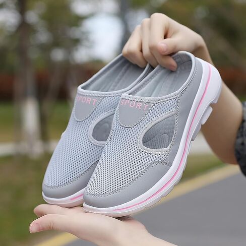 Men's Slip On Mules Womens Lightweight Open Back Shoes Comfort Walking Shoes Breathable Slippers Closed Toe Slides in Kuwait