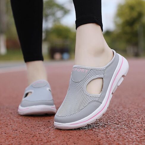 Men's Slip On Mules Womens Lightweight Open Back Shoes Comfort Walking Shoes Breathable Slippers Closed Toe Slides in Kuwait