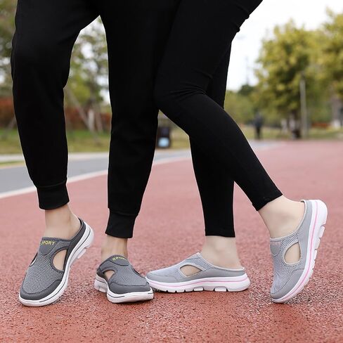 Men's Slip On Mules Womens Lightweight Open Back Shoes Comfort Walking Shoes Breathable Slippers Closed Toe Slides in Kuwait