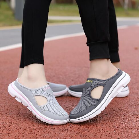 Men's Slip On Mules Womens Lightweight Open Back Shoes Comfort Walking Shoes Breathable Slippers Closed Toe Slides in Kuwait