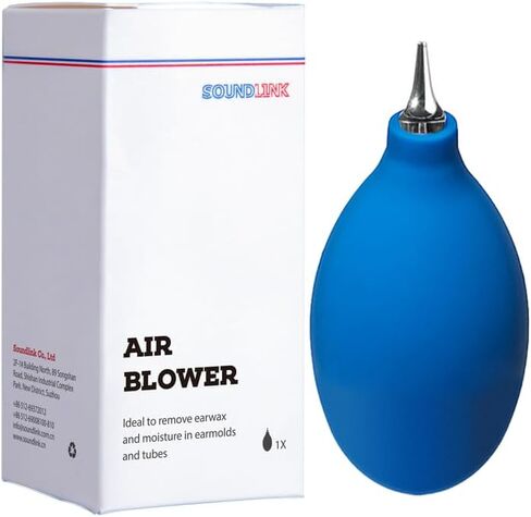 Mini Squeeze Ball Pump Duster Ear Mold Cleaner Dust Cleaner Air Blower for Hearing Aids, Camera Lens, Watch Computer Laptop, DSLR Camera Lens Keyboard, Computer PC Parts (Blue(Metal)) in Kuwait