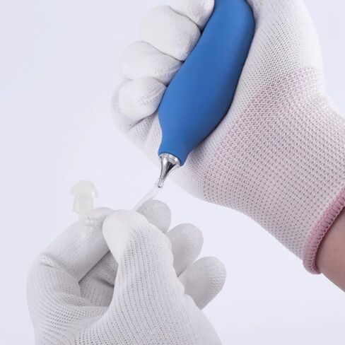 Mini Squeeze Ball Pump Duster Ear Mold Cleaner Dust Cleaner Air Blower for Hearing Aids, Camera Lens, Watch Computer Laptop, DSLR Camera Lens Keyboard, Computer PC Parts (Blue(Metal)) in Kuwait