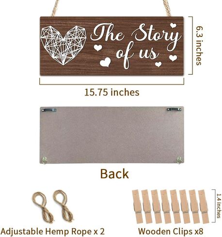 Mom Gifts Wooden Photo Hanging Frame - at Least You Don't Have Ugly Ugly Children - Photo Holder Board Decoration with 8 Clips for Home Wall - Mother's Day,Birthday Picture Frame Gift - A03 in Saudi Arabia