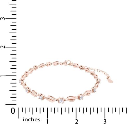 Savearth Diamonds 1 قيراط مقاطع مختبر خلق Moissanite Diamond 18 سم + 5 سم سوار سلسلة قابلة للتمديد للنساء في 14K الذهب مطلي 925 الفضة الجنيه الاسترليني (وضوح VVS1 ، 1.00 CTTW) in Kuwait