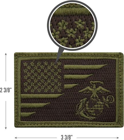 Rothco US Flag/USMC Eagle، Globe and Anchor Morale Patch، بني ذئب in Saudi Arabia