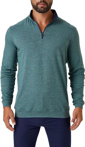 ZIRE Men's Golf Peformance Quarter Zip - Ultra Soft Fabric with Moisture Wicking Four Way Stretch Technology in Saudi Arabia