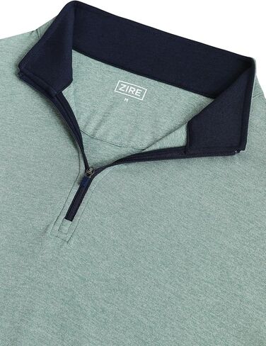 ZIRE Men's Golf Peformance Quarter Zip - Ultra Soft Fabric with Moisture Wicking Four Way Stretch Technology in Saudi Arabia