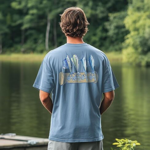 Palmyth Fishing Shirts for Men Short Sleeve T-Shirt UPF 50+ Sun Protection UV Tee in Kuwait