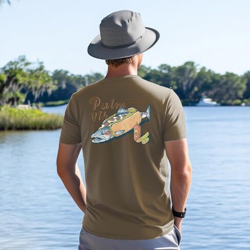 Palmyth Fishing Shirts for Men Short Sleeve T-Shirt UPF 50+ Sun Protection UV Tee in Kuwait