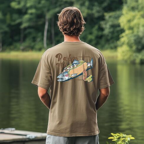 Palmyth Fishing Shirts for Men Short Sleeve T-Shirt UPF 50+ Sun Protection UV Tee in Kuwait