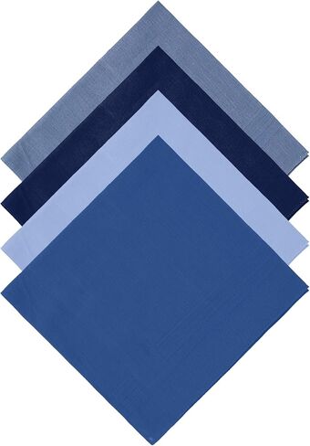 Pure Cotton Handkerchiefs for Men, 4 Pack 15.8x 15.8 Inch Pocket Squares Hankies Handkerchief Soft Handkerchiefs in Saudi Arabia