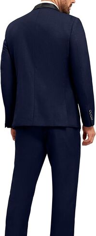 Mens Suit Slim Fit 3 Pieces Suit 1 Button Shawl Lapel Men Suit Blazer Jacket Vest Pants Bow Tie Pocket Square Brooch in Saudi Arabia