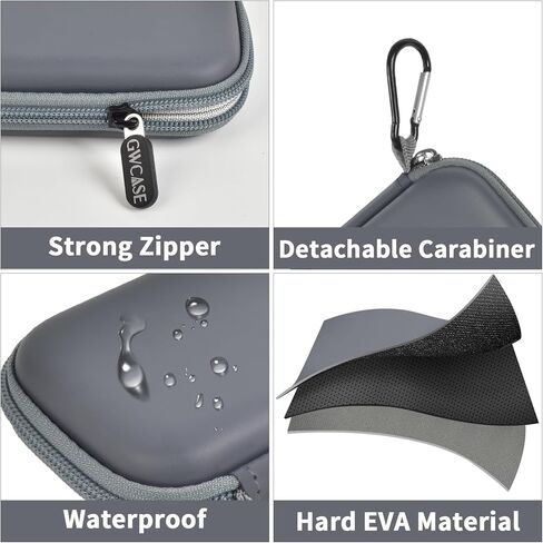 حافظة متوافقة مع Samsung T9/ T7/ T7 Shield Portable SSD 1TB 2TB 4TB محرك الأقراص الصلبة الخارجي، منظم حامل حمل السفر لمحركات الأقراص الصلبة وكابل USB (صندوق فقط) - أرجواني in Kuwait