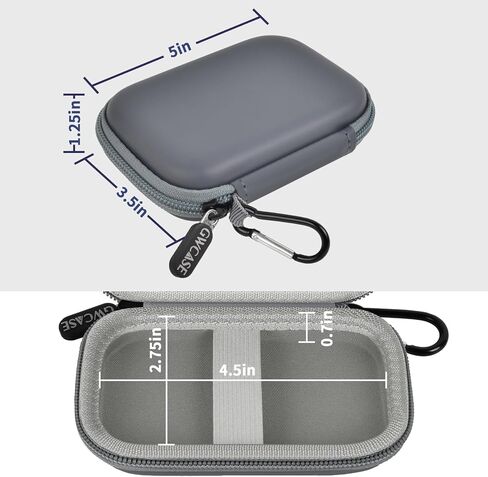 حافظة متوافقة مع Samsung T9/ T7/ T7 Shield Portable SSD 1TB 2TB 4TB محرك الأقراص الصلبة الخارجي، منظم حامل حمل السفر لمحركات الأقراص الصلبة وكابل USB (صندوق فقط) - أرجواني in Kuwait