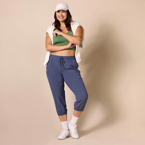 Amazon Essentials Women's Performance Stretch Woven Crop Jogger Pant in Saudi Arabia