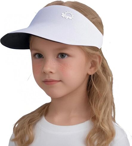 قبعات Jastore Kids Sun Visor for Girls Boys Lightweight Sport Hat UPF50+ Sun Hat Tennis Runnis Hats للأنشطة في الهواء الطلق in Kuwait