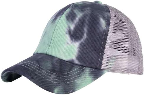Girl's Criss Cross Trucker Hat Messy Bun High Ponytail Baseball Cap for Kids Ponycap in Saudi Arabia