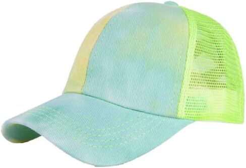 Girl's Criss Cross Trucker Hat Messy Bun High Ponytail Baseball Cap for Kids Ponycap in Saudi Arabia