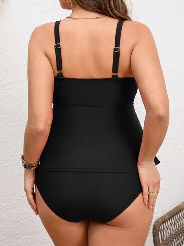 Cupshe Women's Plus Size Seits V V Neck Ruched اثنين in Kuwait