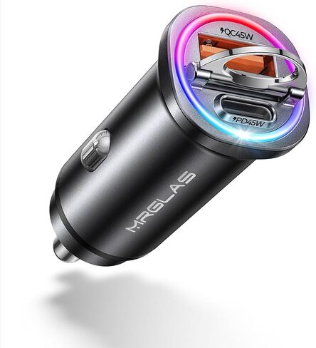【Upgrade】90W USB C Car Charger Super Fast Charging, [PD45W & QC45W] Cigarette Lighter Car Charger Adapter [Flush Fit][All Metal][Not Distracted LED],for iPhone 15 14 Pro Max Plus iPad Samsung S24 S23 in Saudi Arabia