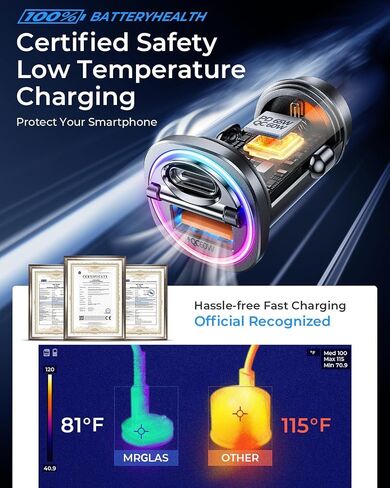 【Upgrade】90W USB C Car Charger Super Fast Charging, [PD45W & QC45W] Cigarette Lighter Car Charger Adapter [Flush Fit][All Metal][Not Distracted LED],for iPhone 15 14 Pro Max Plus iPad Samsung S24 S23 in Saudi Arabia
