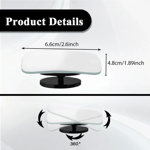 2PCS Blind Spot Mirror for Car, Small Blind Spot Mirrors, Rectangle HD Glass Frameless Convex Rear View Mirror, Automotive Accessories 360° Wide Angle Side View Mirror Fit Car (Rectangle, 2PCS) in Saudi Arabia