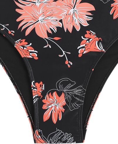 ZAFUL Swim Dress for Women Square Neck Tummy Control Ruched Swimsuit with Skirt Two Piece Bathing Suit with Brief in Kuwait