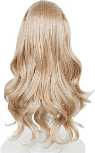Probeauty Kids Long Blonde Wavy Wig, Girls Princess Curly Cosplay Hair Wigs for Child Halloween Costume Party Daily Use in Saudi Arabia
