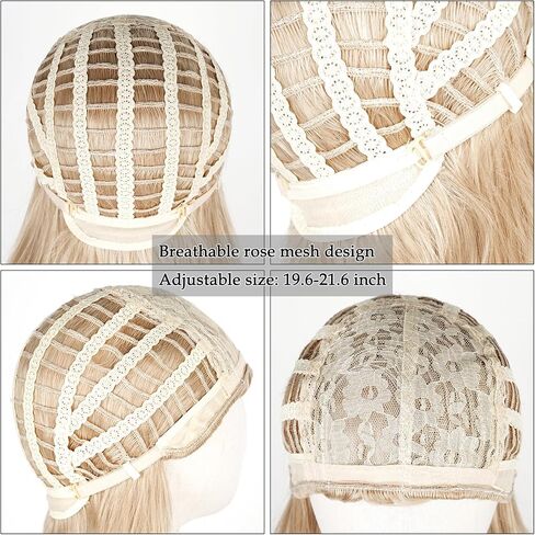 Probeauty Kids Long Blonde Wavy Wig, Girls Princess Curly Cosplay Hair Wigs for Child Halloween Costume Party Daily Use in Saudi Arabia