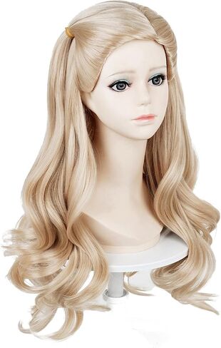 Probeauty Kids Long Blonde Wavy Wig, Girls Princess Curly Cosplay Hair Wigs for Child Halloween Costume Party Daily Use in Saudi Arabia