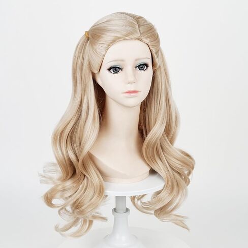 Probeauty Kids Long Blonde Wavy Wig, Girls Princess Curly Cosplay Hair Wigs for Child Halloween Costume Party Daily Use in Saudi Arabia