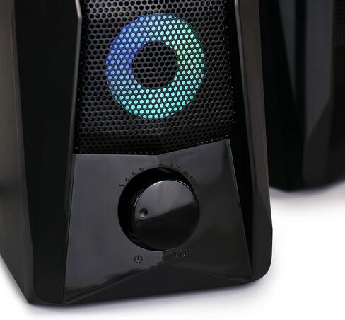 سماعات ألعاب الكمبيوتر beFree Sound 2.0 مع أضواء LED RGB، أسود in Kuwait