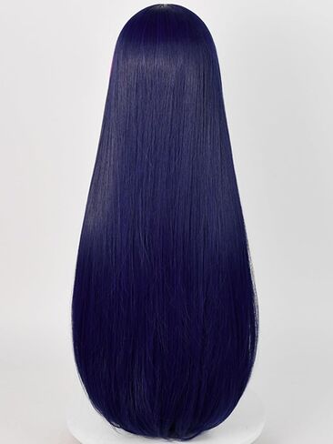 أنيمي طويل مستقيم الأرجواني بوني كوزبلاي شعر مستعار مع الانفجارات ، 29 '' داكن الأرجواني mxied pink pony in Kuwait