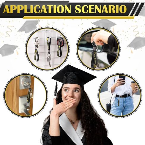 60 Pcs Class of 2025 Graduation Keychains Inspirational Silicone Keychain Bulk Graduation Gifts Motivational Rubber Key Rings for Teacher High School College Students Graduate in Kuwait