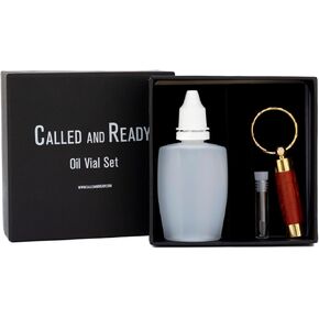LDS Oil Vial Keychain – Consecrated Oil Holder for Priesthood Blessings, Gift for Missionaries – Applies Single Drop of Oil - Plastic Storage Bottle - (Oil Not Included)