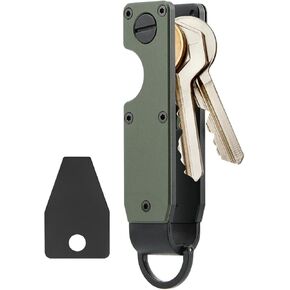 Key Organizer With Key Handle,Compact Met-allic Key Holder,Met-allic Key Organizer,Smart Keychain Secures 1-5 Keys