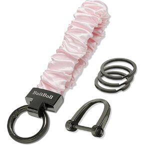 Keychain Wristlet, Stretchy Key Chain with D Key Ring Wrist Bracelet Key Strap for Women Girl Men