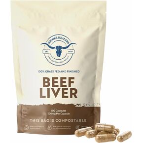 Beef Liver - Nature’s Multivitamin -100% USA Beef - 180 Capsules Bag