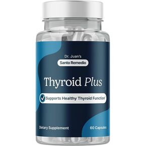 Santo Remedio Thyroid Plus, Thyroid Health, Healthy Brain, Healthy Energy Levels, Immune Health, Contains Vitamin B12, Iodine, Selenium, Zinc, Copper, L-Tyrosine, 60 Capsules, 30 Servings