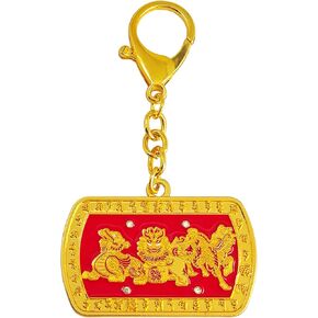 Feng Shui 3 Celestials Amulet Keychain Good Luck Keychains