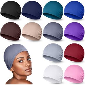 Zhengmy 12 PCS Chemo Cancer Cancer Hats Women Element Caps أغطية رأس القطن المرنة أغطية الرأس