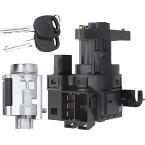 Switch Ignition Lock Cylinder w/2 Keys Compatible with Chevy Malibu Impala Olds Alero Pontiac Grand Am Replace # 12458191, 22599340