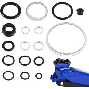 15 Pcs Floor Hydraulic Jack Seal Kit, Car Repair Tool, Floor Jack Repair Sealing Tool Kit, Horizontal 3 Ton Oil Seal Complete Set Hydraulic Oil O Ring Small Accessories