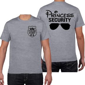 FRYAID Princess Security Team Shirt Men Magical T-Shirt Magic Kingdom Tees Dad Birthday Party Family Trip Short Sleeve Tops