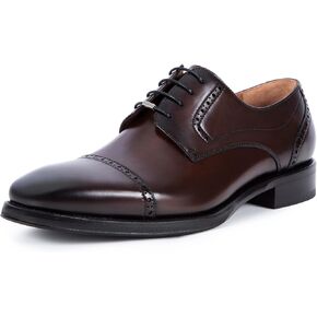 الرجال مكتنزة منخفضة الكعب فستان Oxfords أحذية مسطحة بروغ أحذية ديربي من الجلد الأصلي.